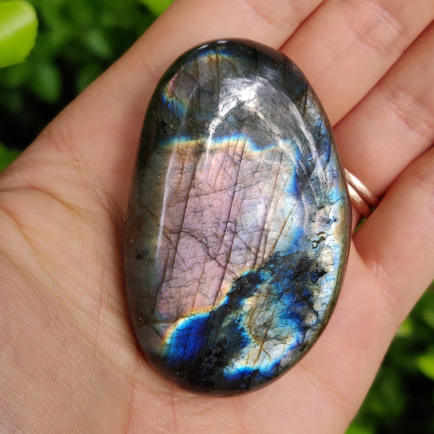 Labradorite Palm Stone (#205)