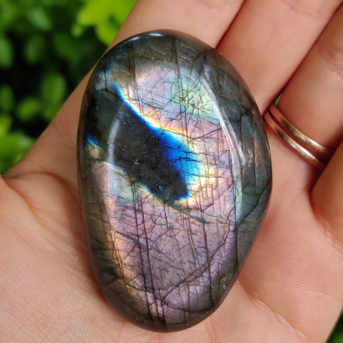 Labradorite Palm Stone (#205)