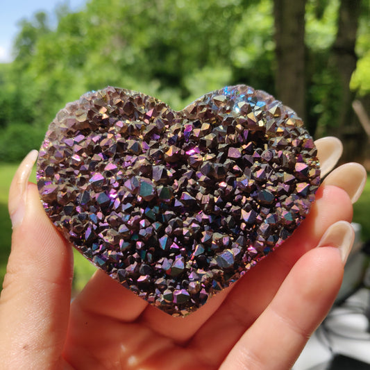 Titanium Amethyst Heart (#11)