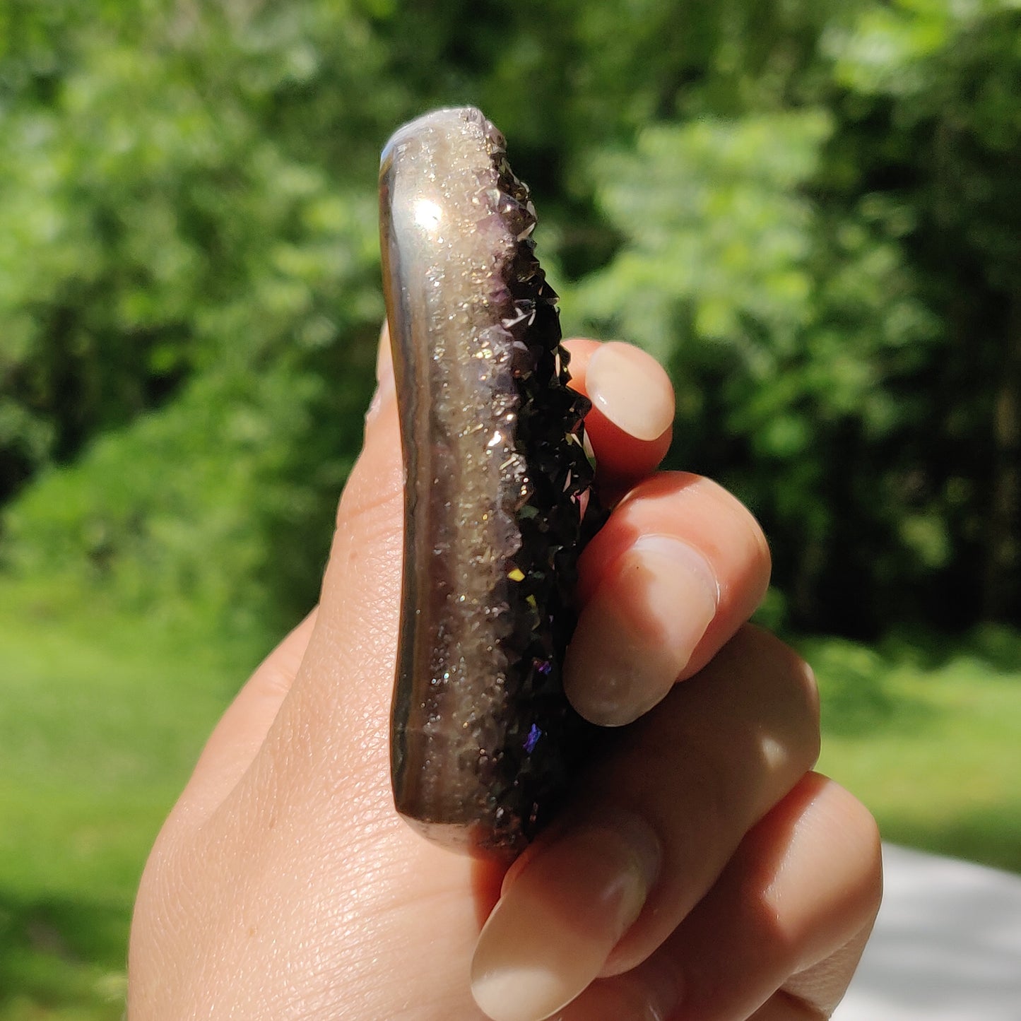 Titanium Amethyst Heart (#11)
