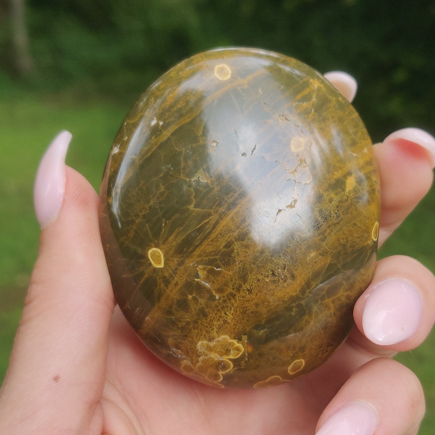 Kabamby Ocean Jasper Palm Stone (#2)