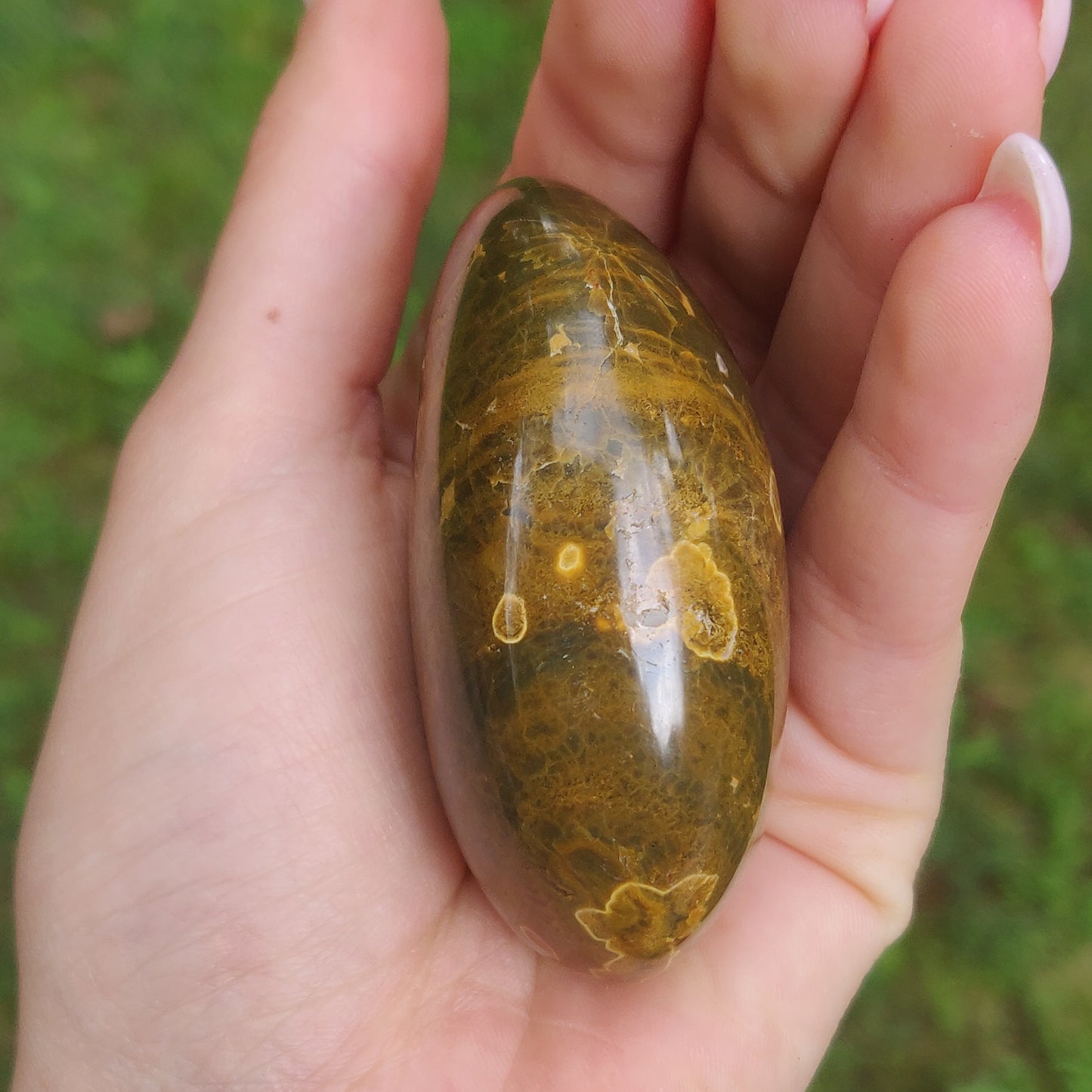 Kabamby Ocean Jasper Palm Stone (#2)