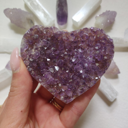 Amethyst Geode & Agate Heart (#26) - Simply Affinity
