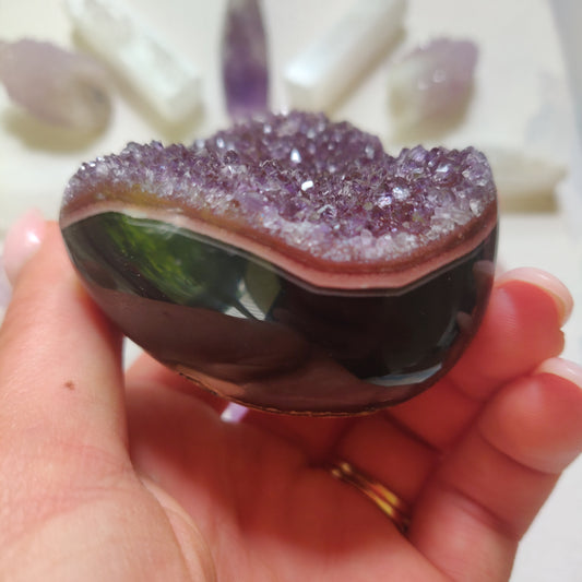 Amethyst Geode & Agate Heart (#27) - Simply Affinity
