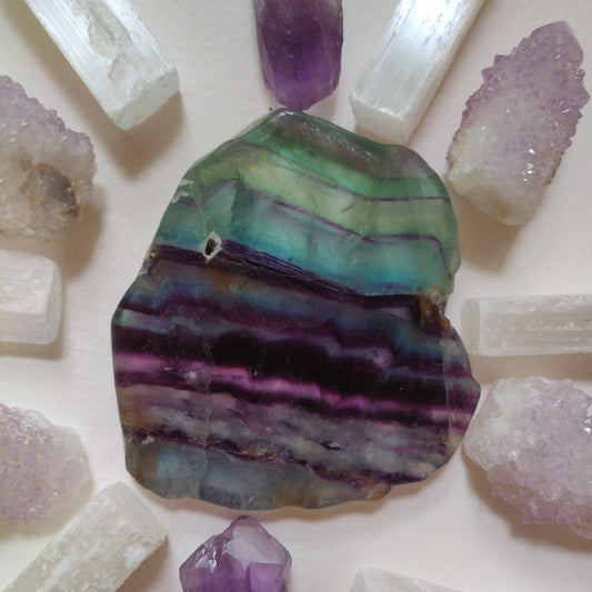 Fluorite Slab, Rainbow Fluorite Slab (#15)