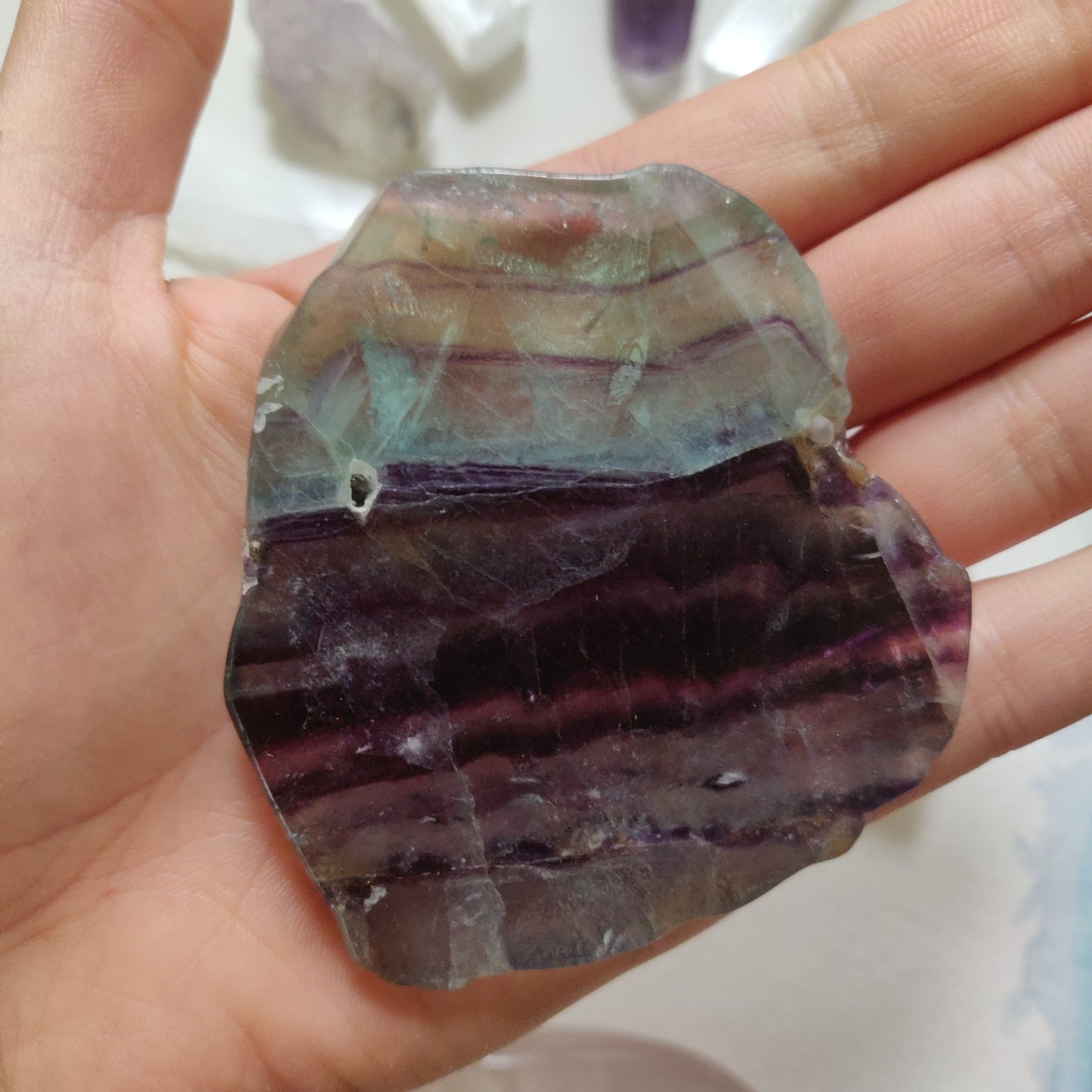 Fluorite Slab, Rainbow Fluorite Slab (#15)