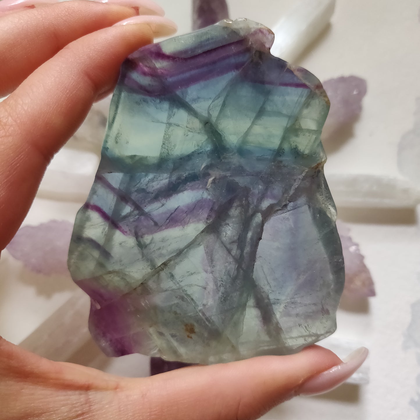 Fluorite Slab, Rainbow Fluorite Slab (#16)