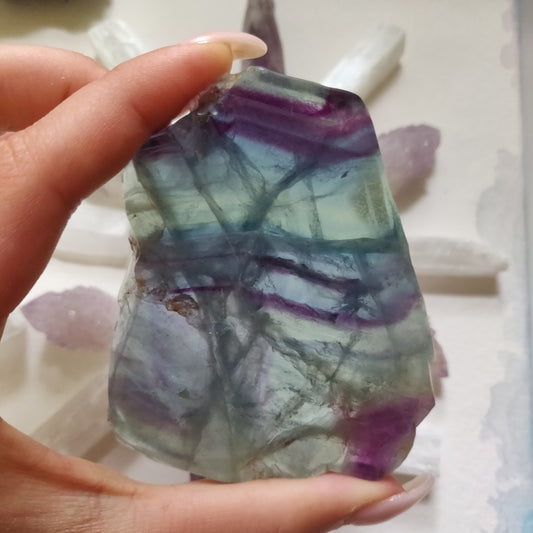 Fluorite Slab, Rainbow Fluorite Slab (#16)
