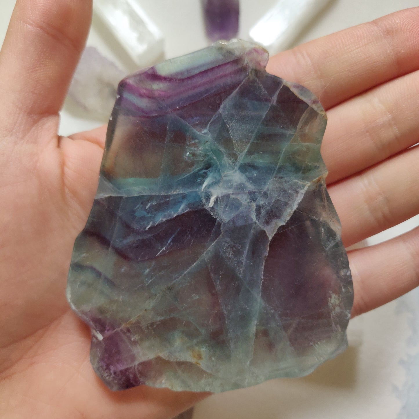 Fluorite Slab, Rainbow Fluorite Slab (#16)
