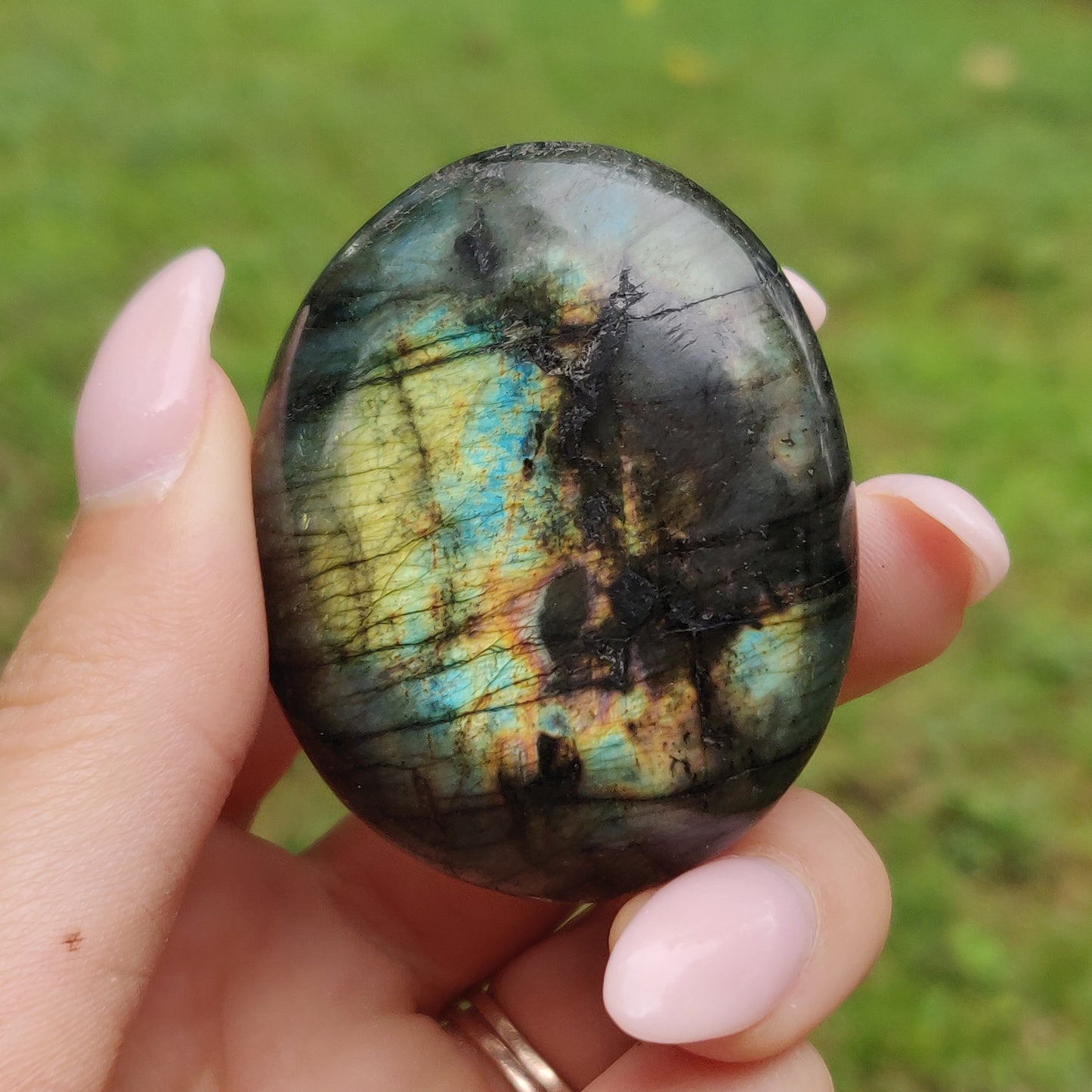 Labradorite Palm Stone (#244)