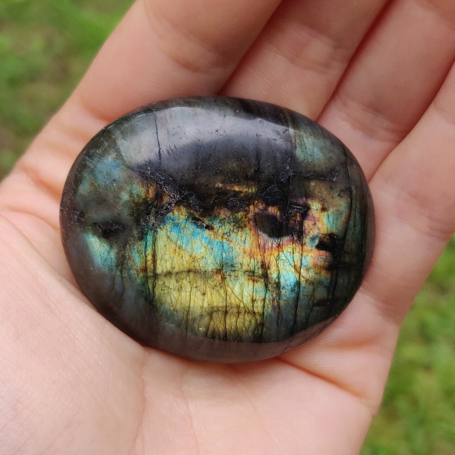 Labradorite Palm Stone (#244)
