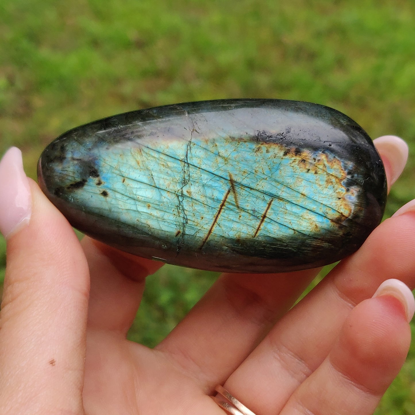 Labradorite Palm Stone (#245)