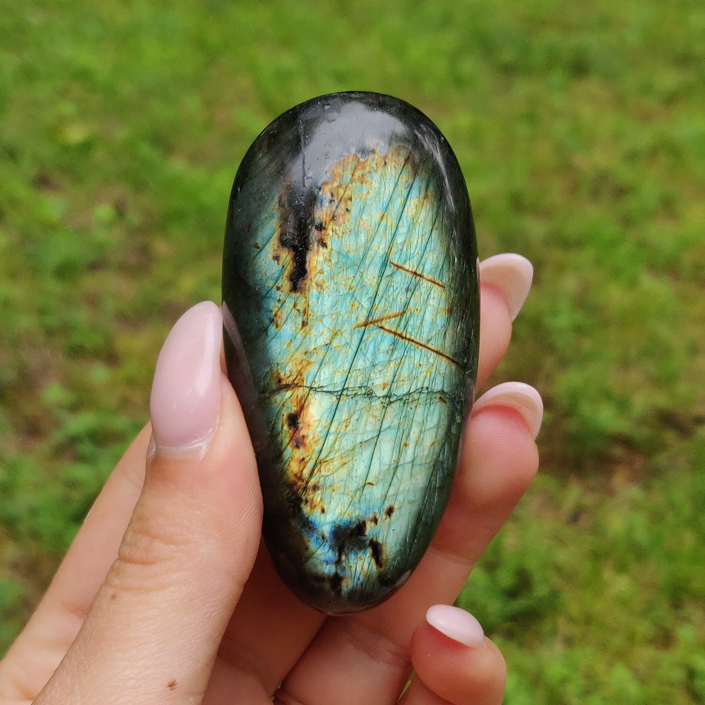 Labradorite Palm Stone (#245)