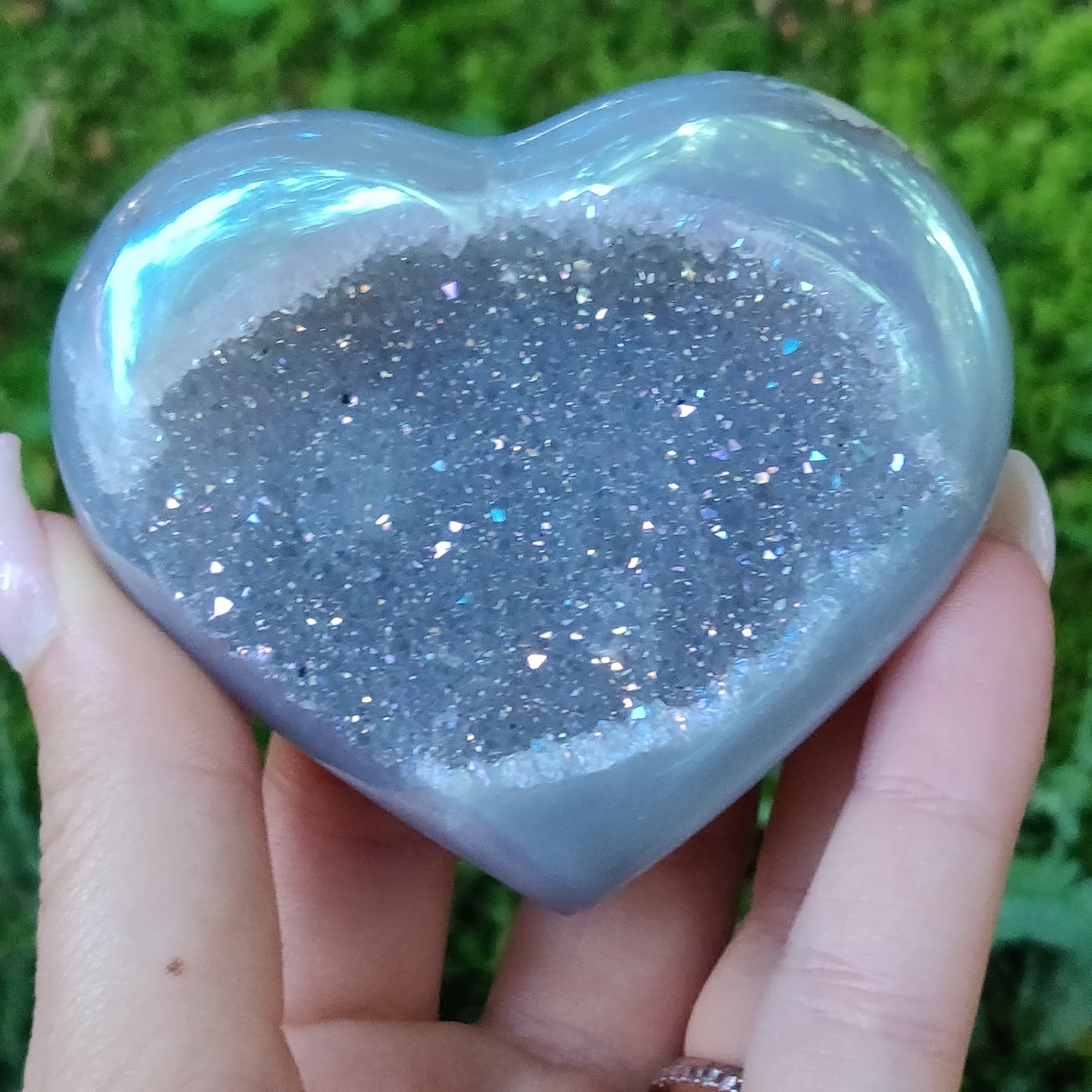 Aura Druzy Agate Heart (#18) - Simply Affinity