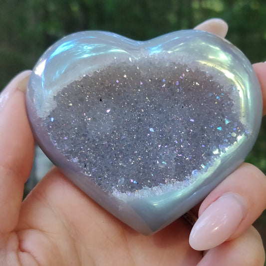 Aura Druzy Agate Heart (#18) - Simply Affinity