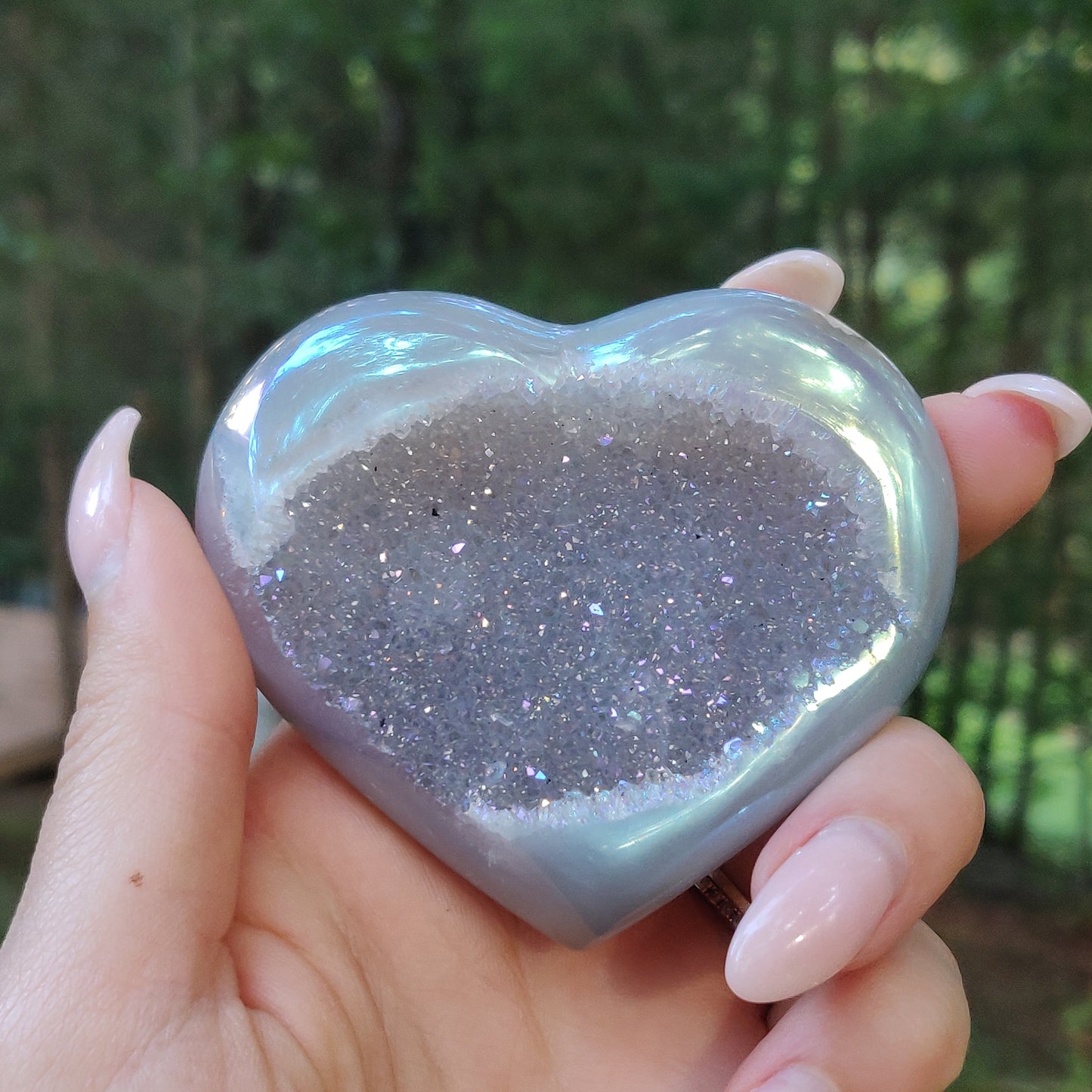 Aura Druzy Agate Heart (#18) - Simply Affinity