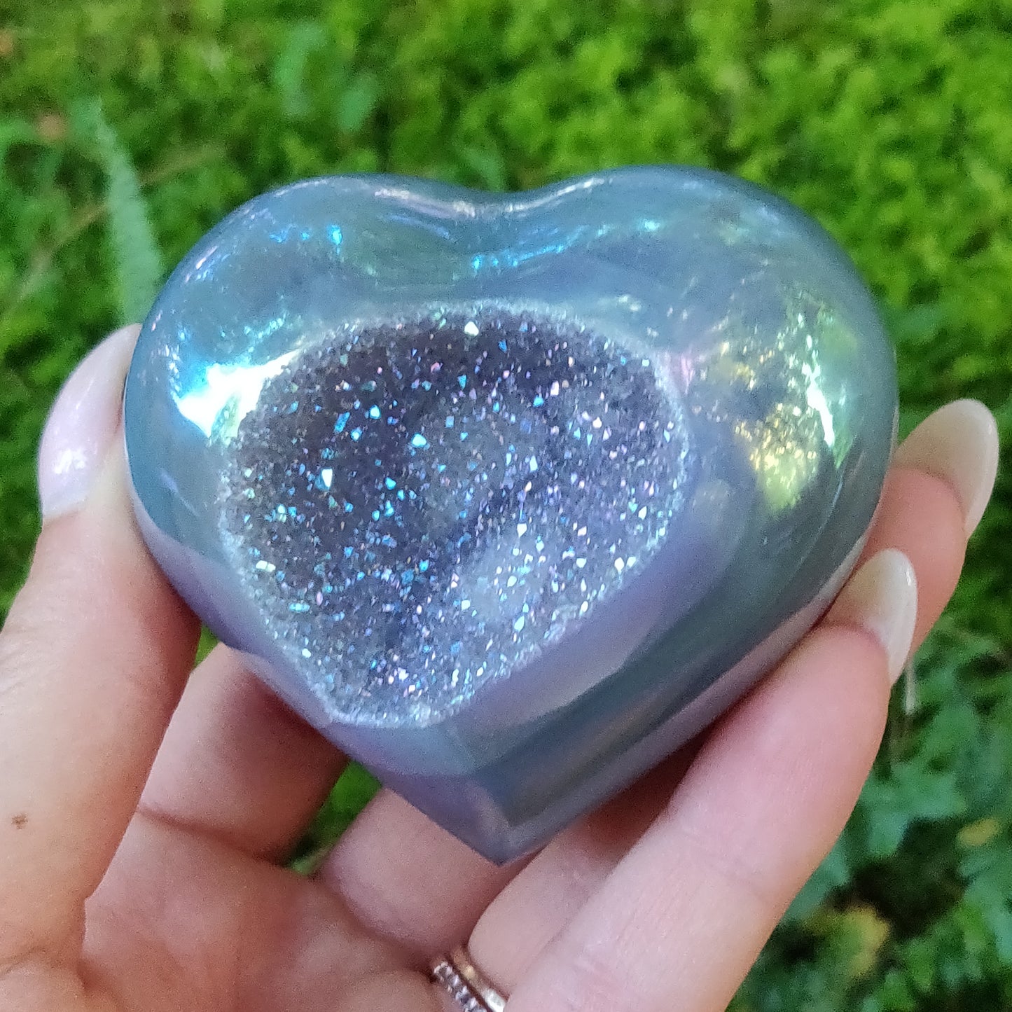 Aura Druzy Agate Heart (#16) - Simply Affinity