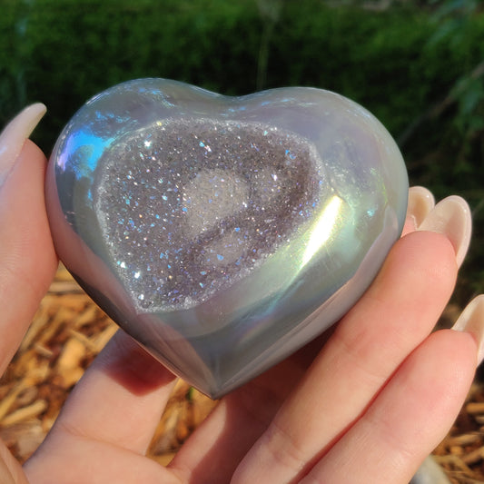 Aura Druzy Agate Heart (#16) - Simply Affinity