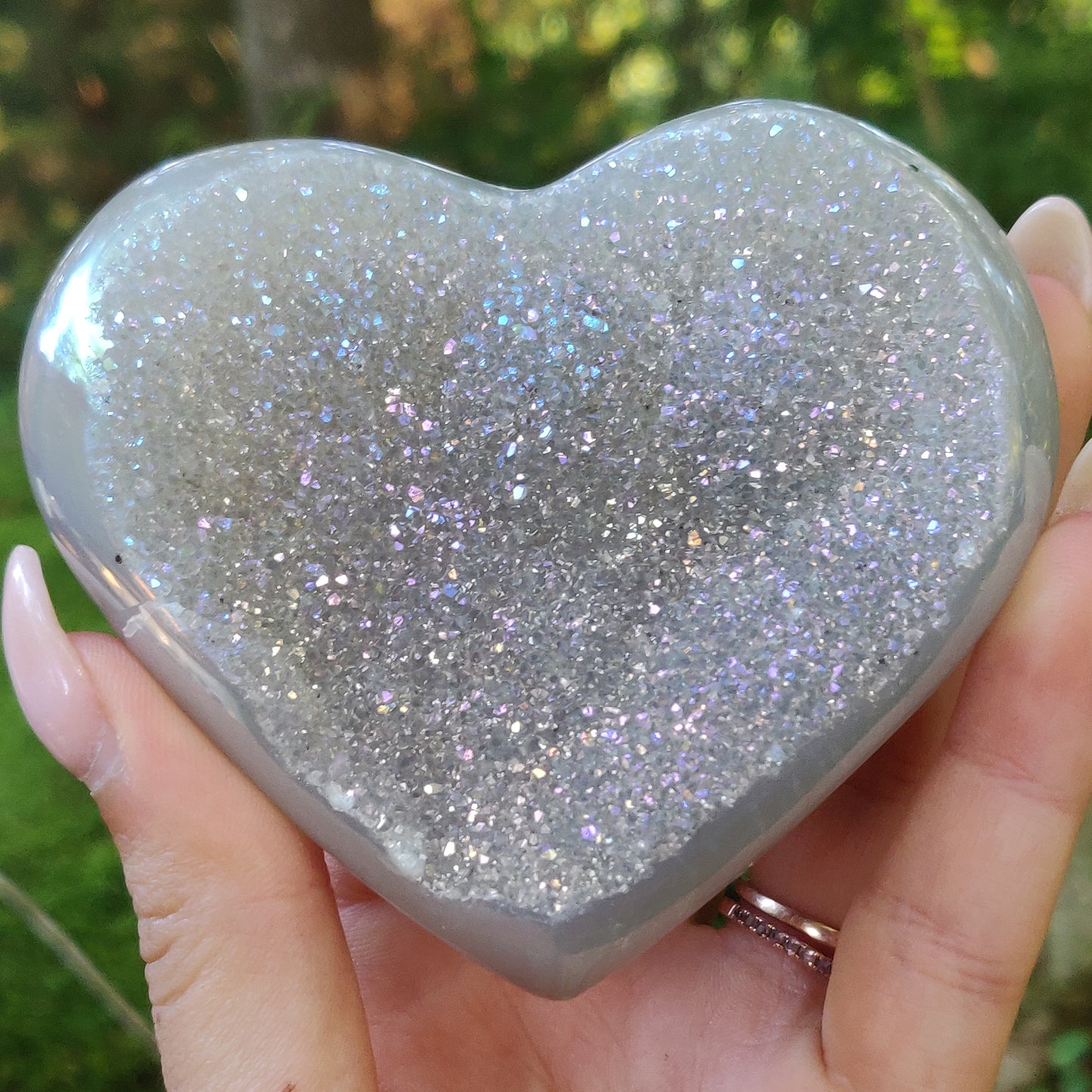 Aura Druzy Agate Heart (#14) - Simply Affinity