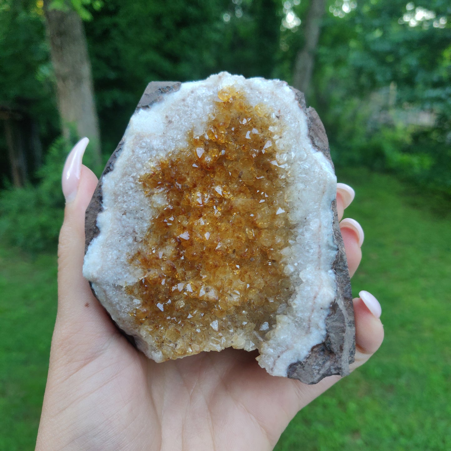 Citrine Geode Free Form, Cut Base (#4) - Simply Affinity