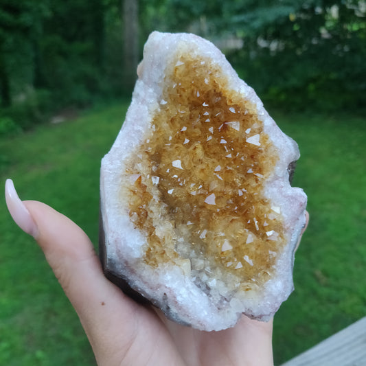 Citrine Geode Free Form, Cut Base (#5) - Simply Affinity