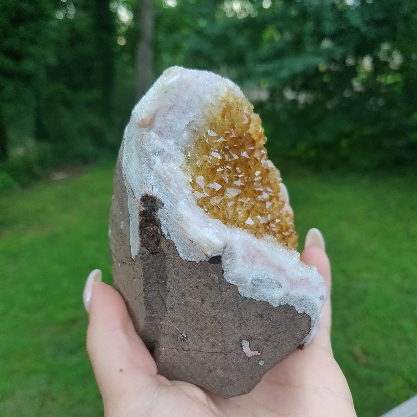 Citrine Geode Free Form, Cut Base (#5) - Simply Affinity