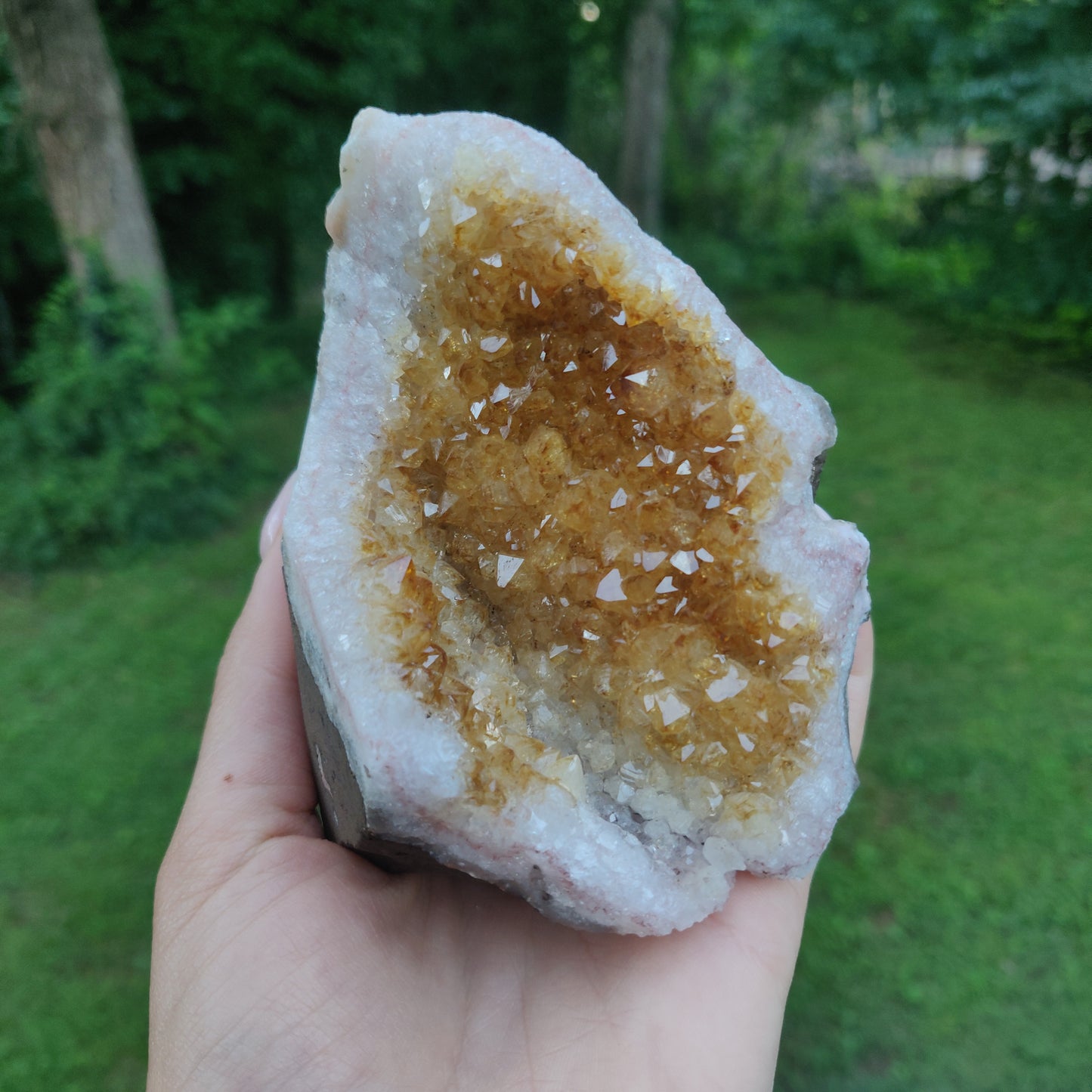 Citrine Geode Free Form, Cut Base (#5) - Simply Affinity