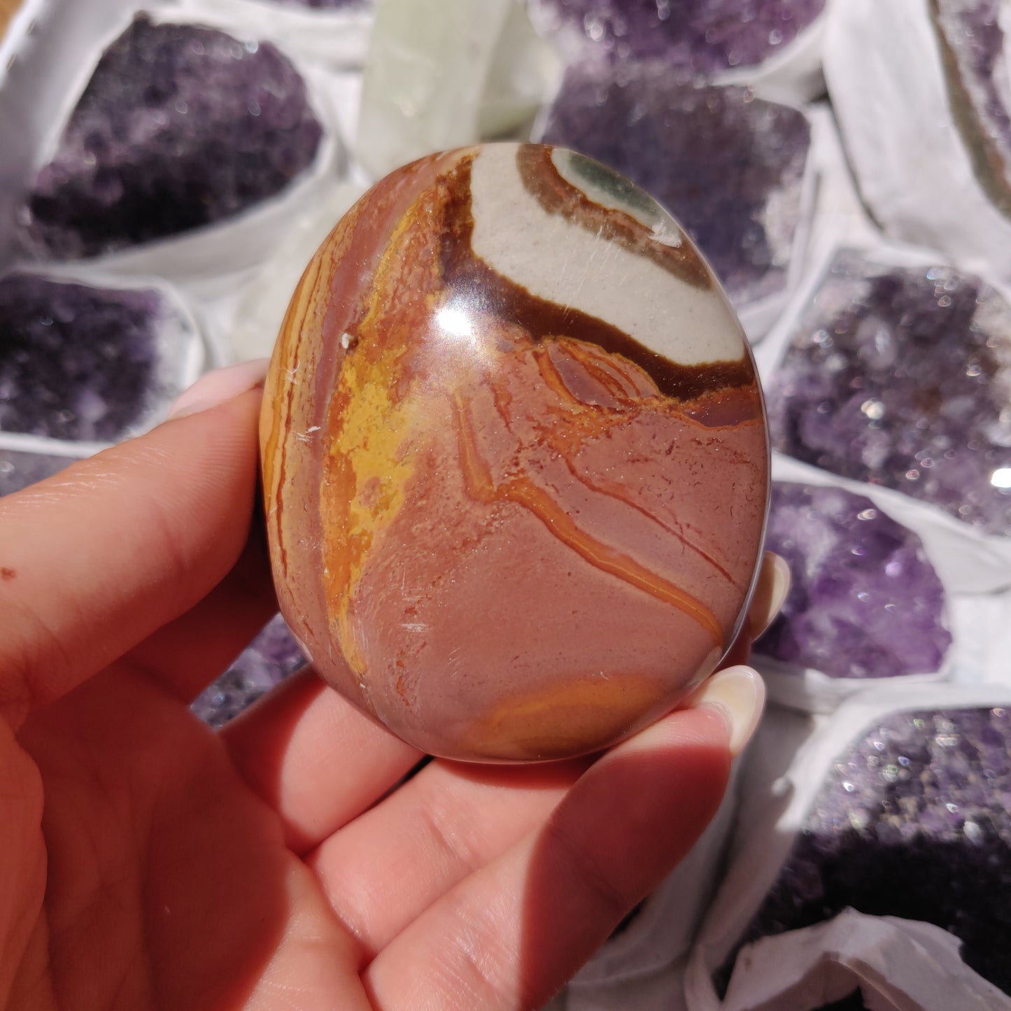 Polychrome Jasper Palm Stone (#2)