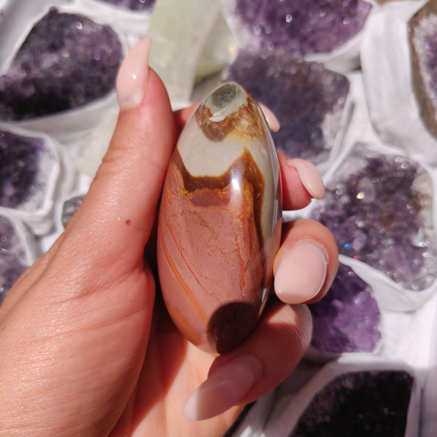 Polychrome Jasper Palm Stone (#2)