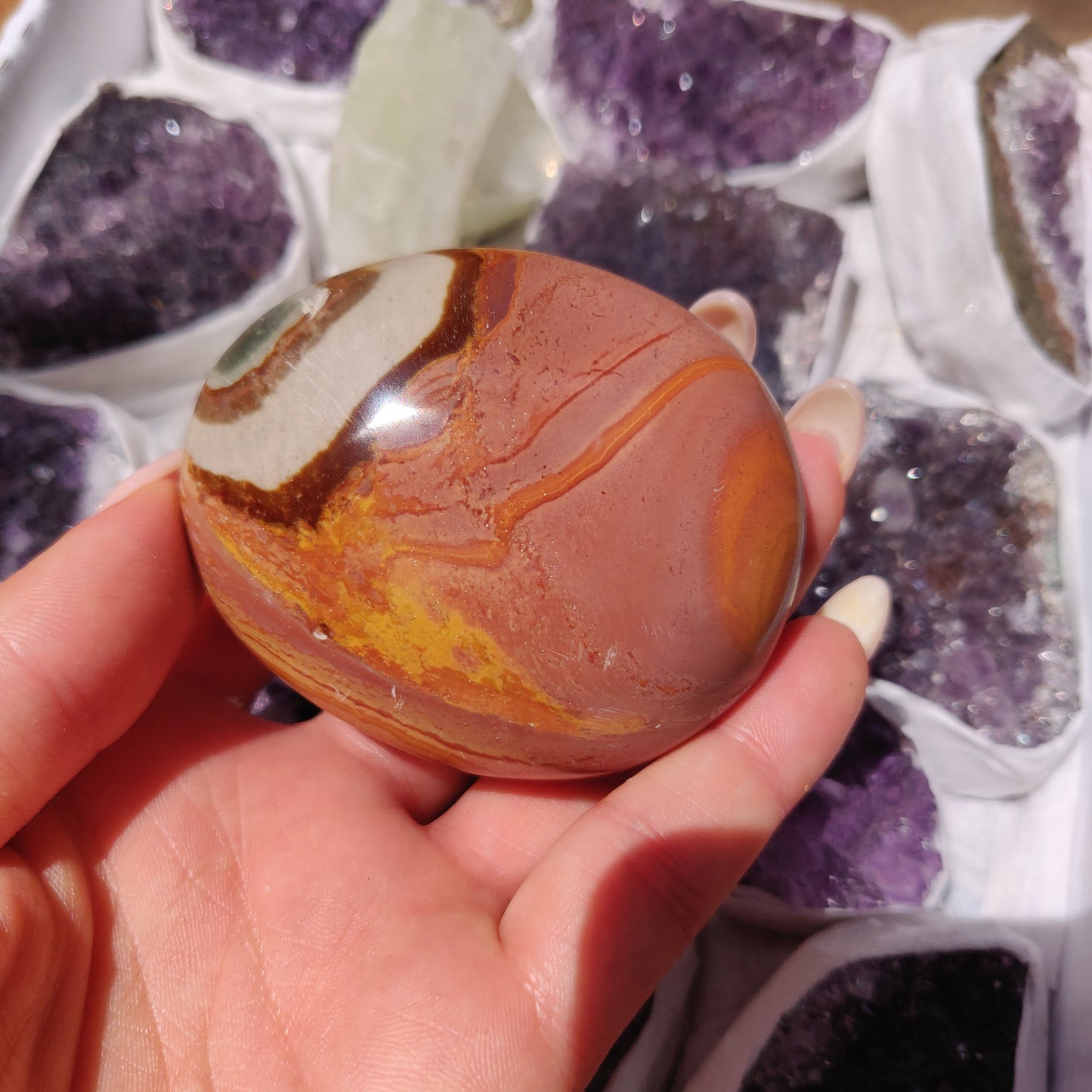 Polychrome Jasper Palm Stone (#2)