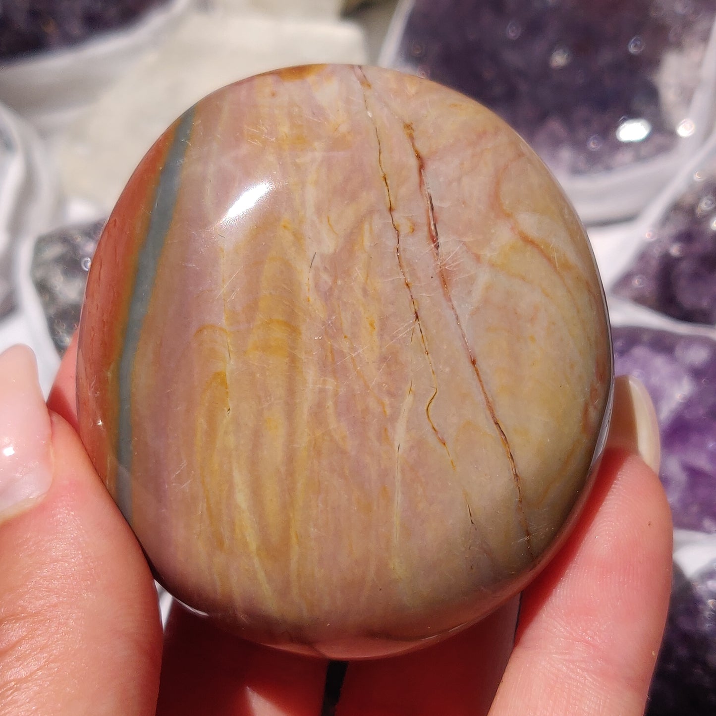 Polychrome Jasper Palm Stone (#3)