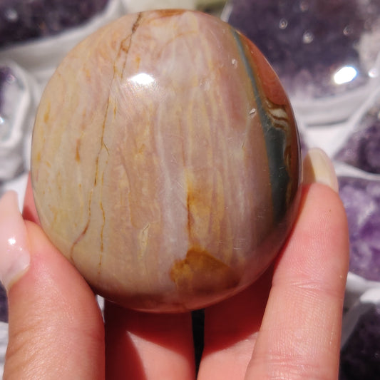 Polychrome Jasper Palm Stone (#3)