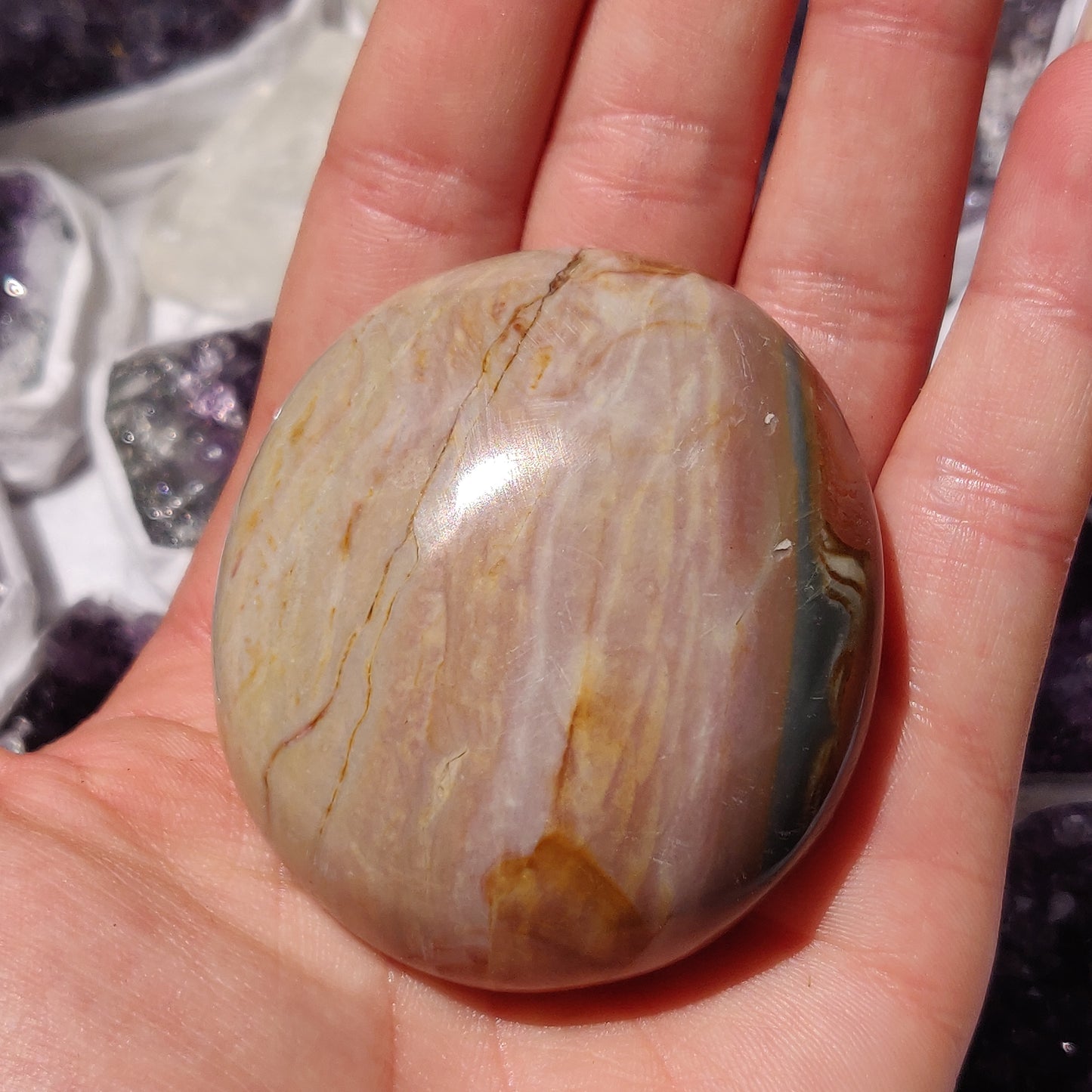 Polychrome Jasper Palm Stone (#3)
