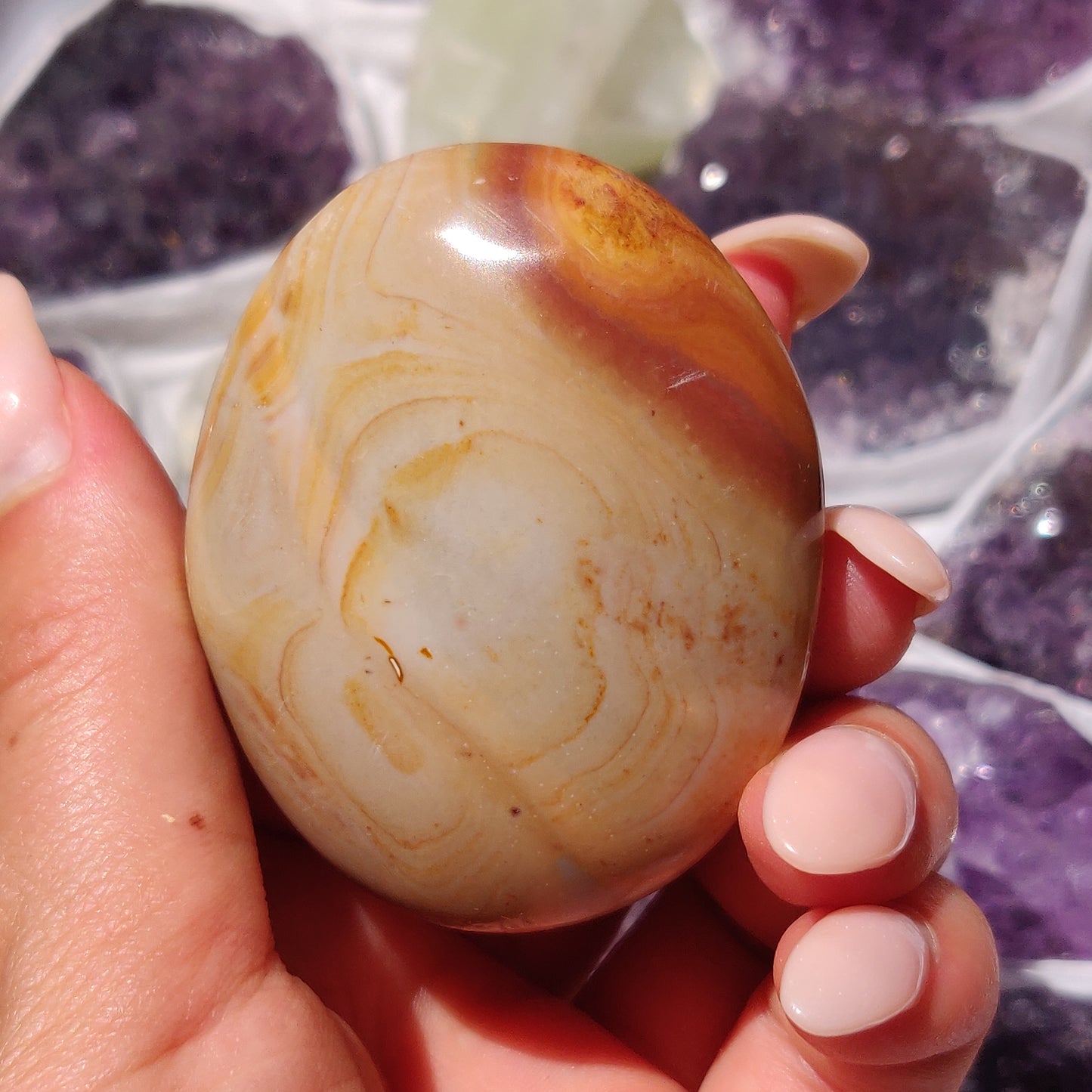 Polychrome Jasper Palm Stone (#1)