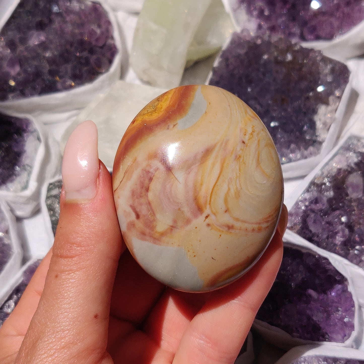 Polychrome Jasper Palm Stone (#1)
