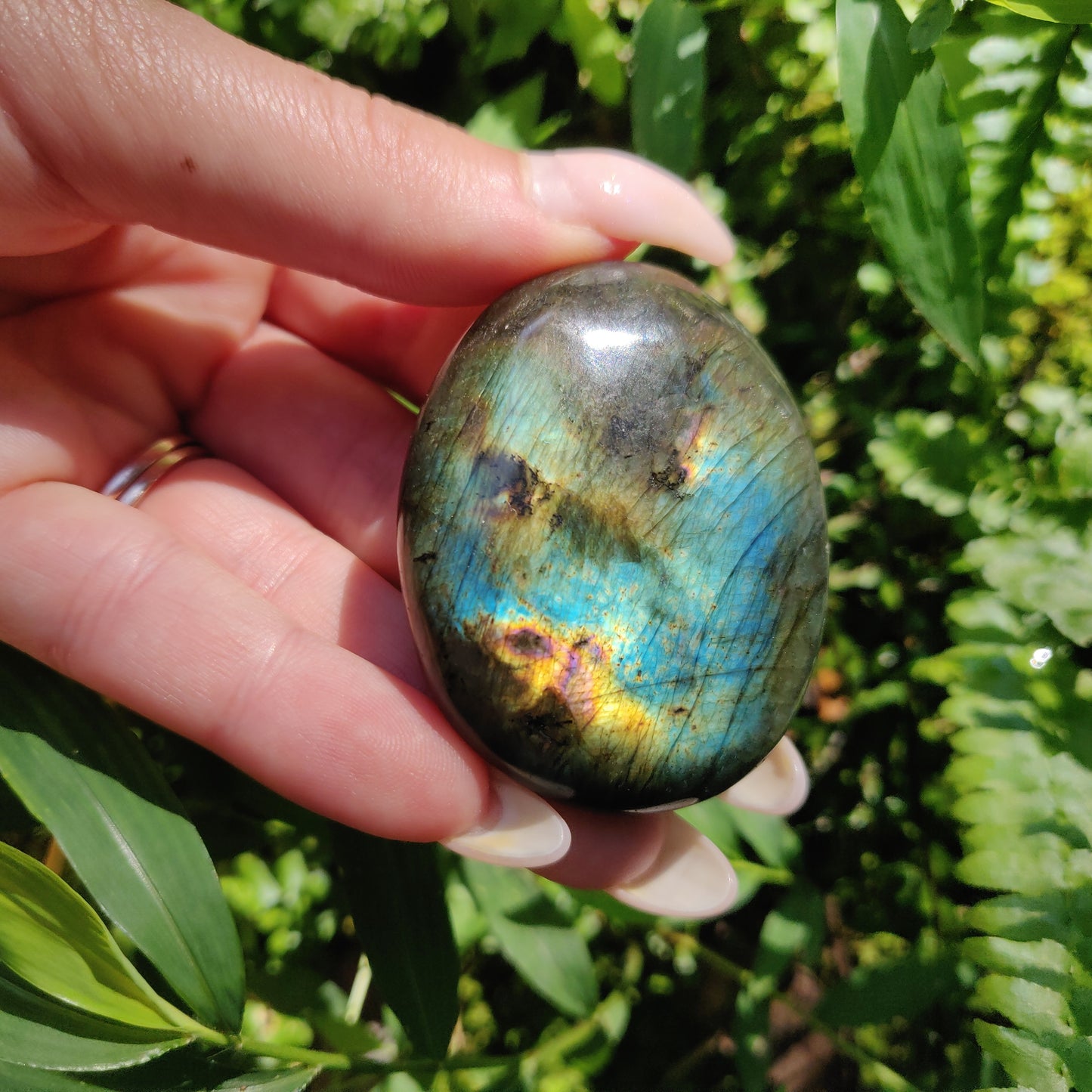 Labradorite Palm Stone (#159) - Simply Affinity