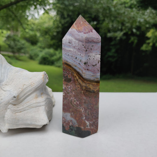 *Rainbow Ocean Jasper Tower (#3) - Simply Affinity