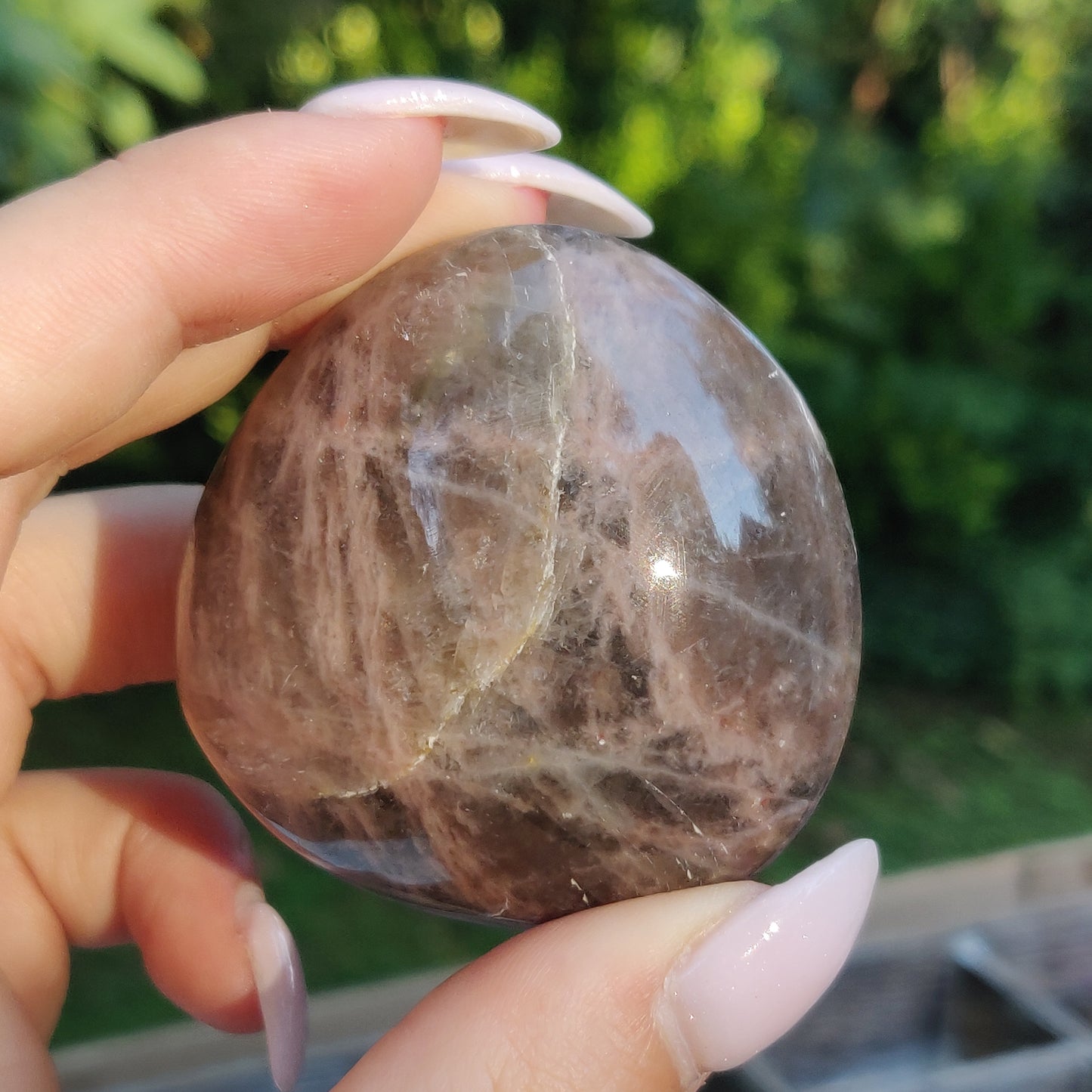 Black Moonstone Palm Stone, Flashy Black Moonstone (#14) - Simply Affinity