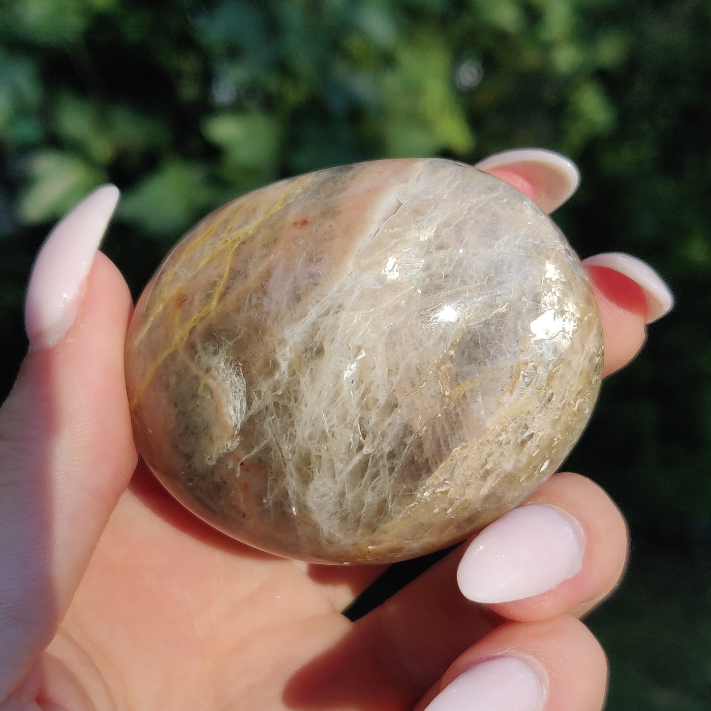 Black Moonstone Palm Stone, Flashy Black Moonstone (#15) - Simply Affinity