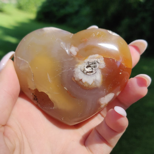 Flower Agate Heart (#1) - Simply Affinity