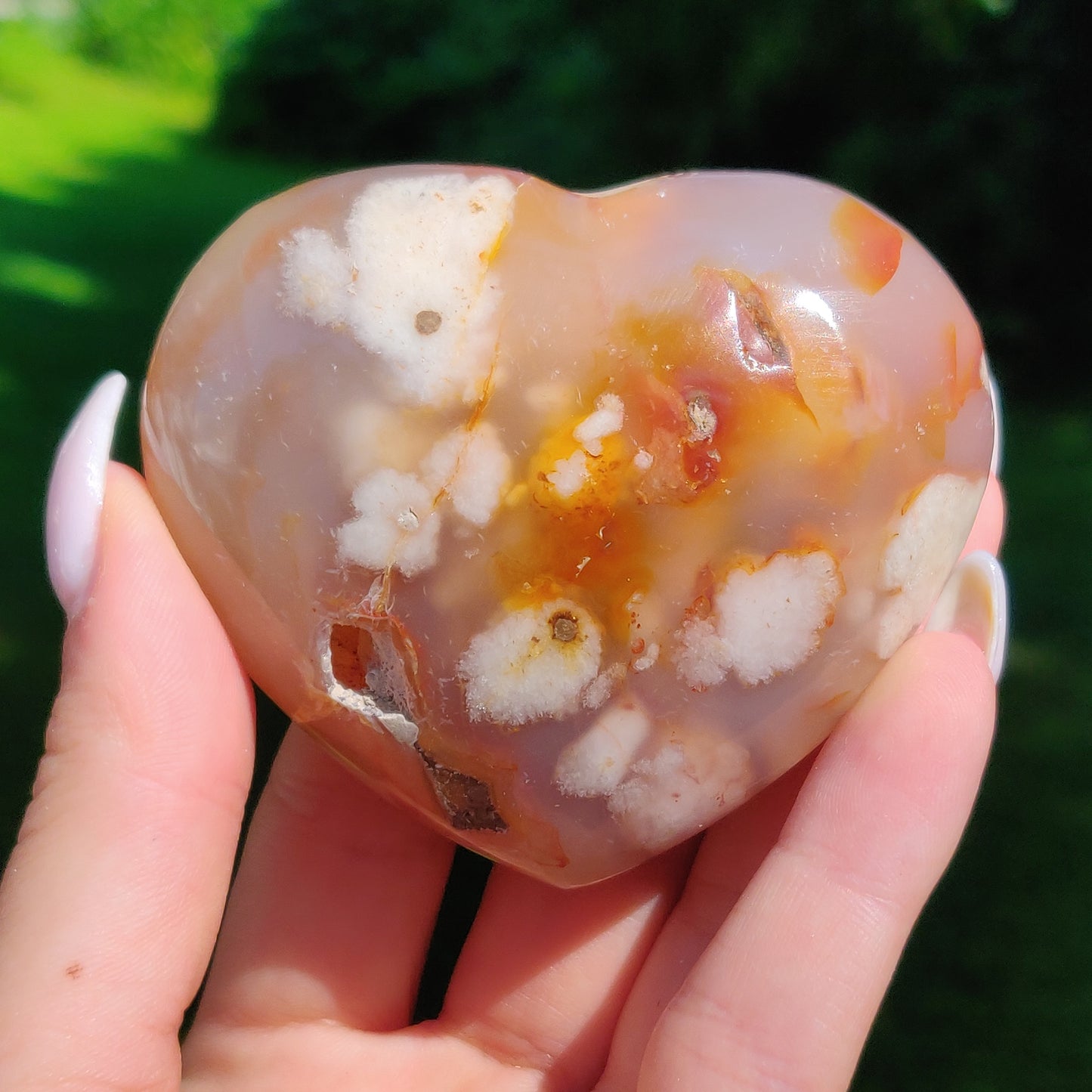 Flower Agate Heart (#2) - Simply Affinity