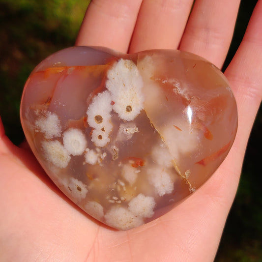 Flower Agate Heart (#2) - Simply Affinity