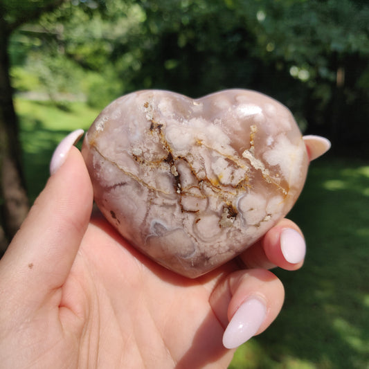 Flower Agate Heart (#4) - Simply Affinity