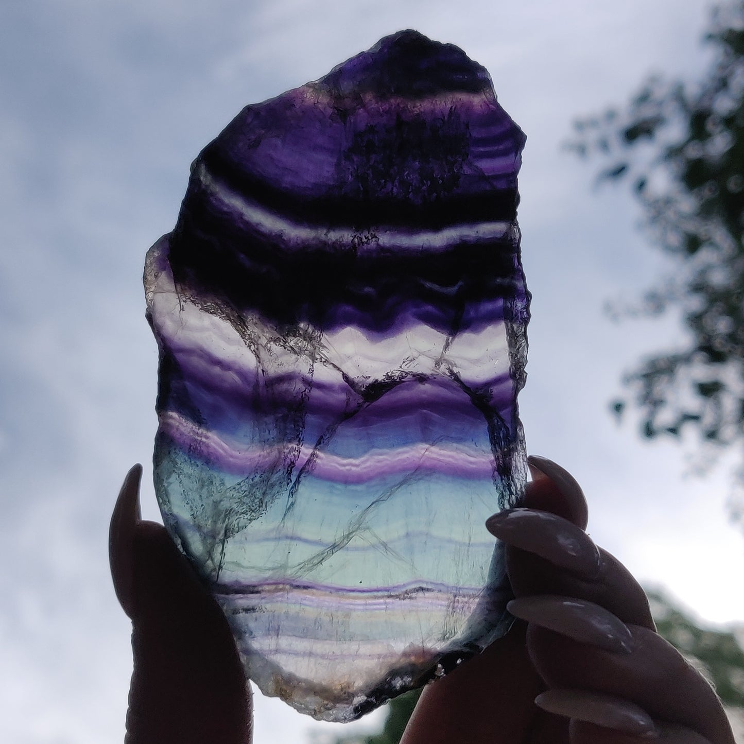 Fluorite Slab, Rainbow Fluorite Slab (#4) - Simply Affinity