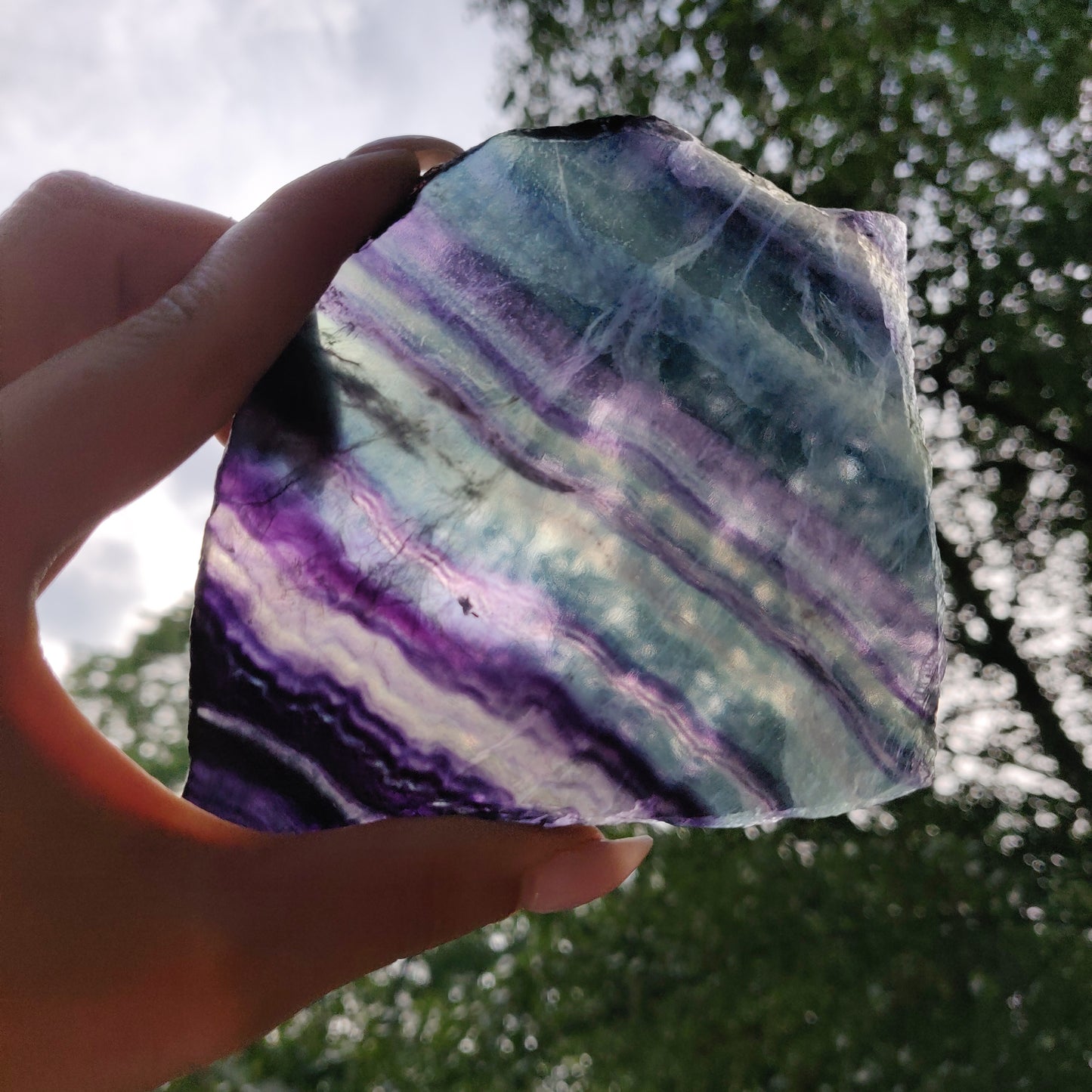 Fluorite Slab, Rainbow Fluorite Slab (#24) - Simply Affinity
