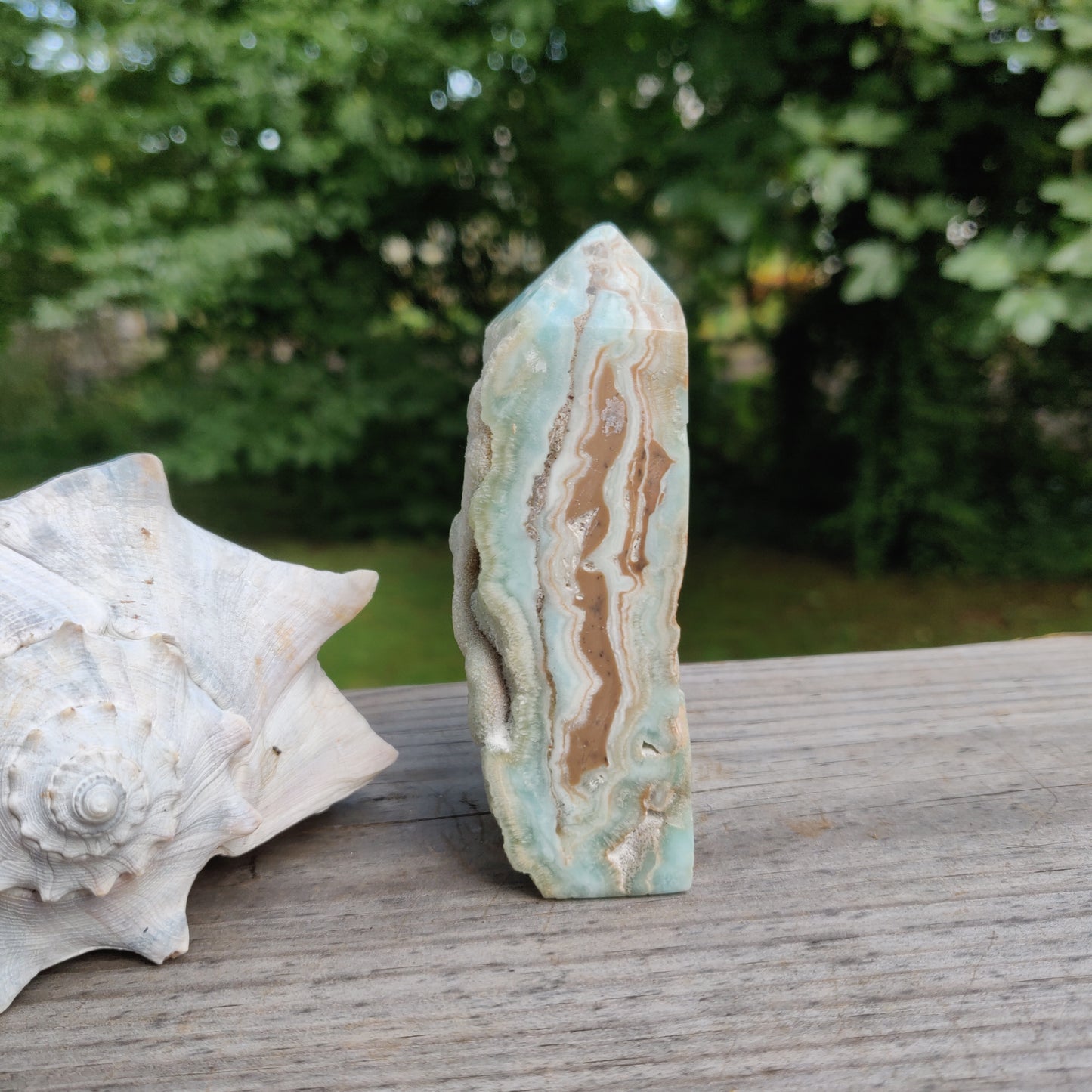 Blue Aragonite Point (#1) - Simply Affinity