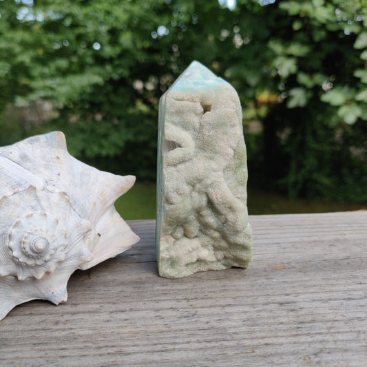 Blue Aragonite Point (#1) - Simply Affinity