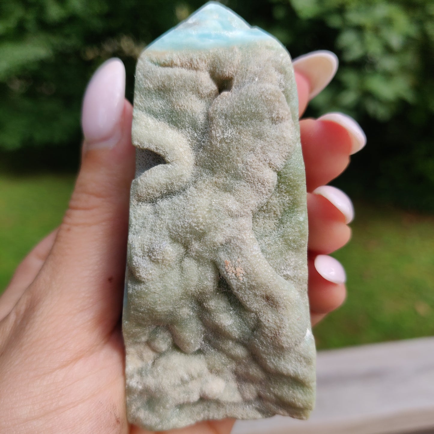 Blue Aragonite Point (#1) - Simply Affinity