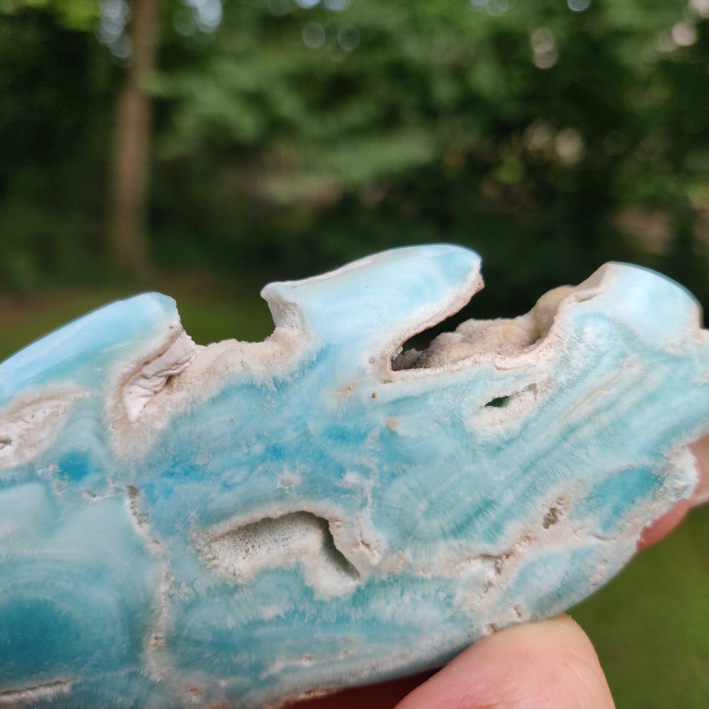 Blue Aragonite Palm Stone (#11) - Simply Affinity