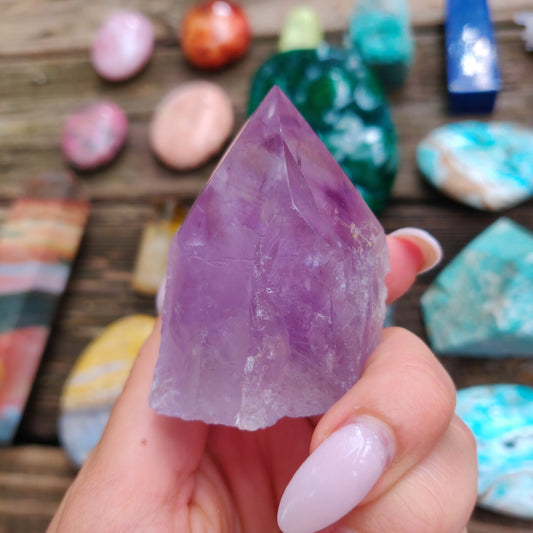 Amethyst Point, Polished Point with Rough Base (#10) - Simply Affinity
